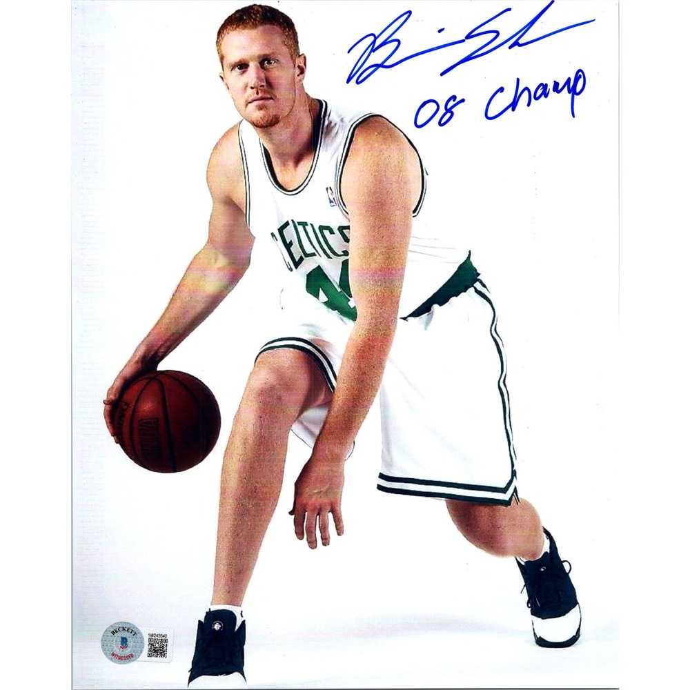Brian Scalabrine Hand Signed 8x10 Photo Boston Celtics BECKETT White Mamba